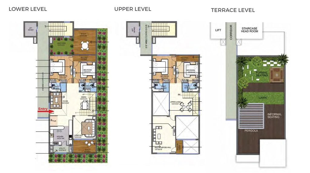4 BHK House/Villa in ARD Saavan Townhomes And Villas in Yapral, Hyderabad - Image 914442