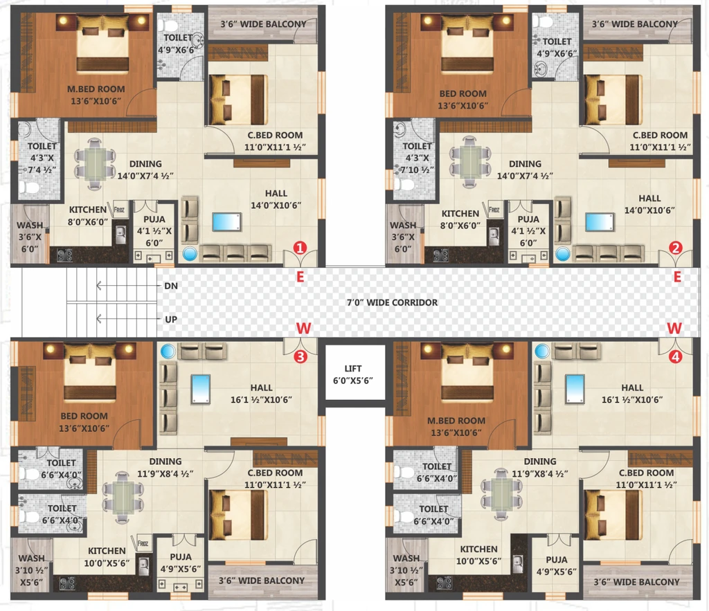 Floor Plan of KVSS Srinivasa Nilayam in Medachal, Hyderabad - Image 394936