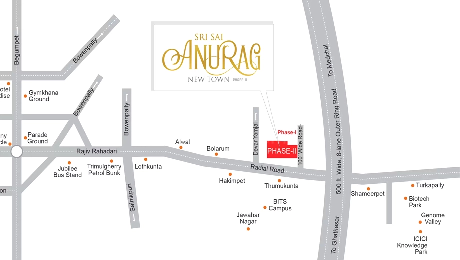 Location of Sri Sai Anurag New Town Phase 2 - Image 394926
