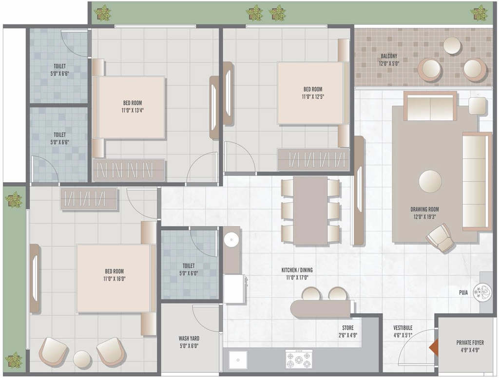 3 BHK Flat in Shayona Signet in New Ranip, Ahmedabad - Image 914788