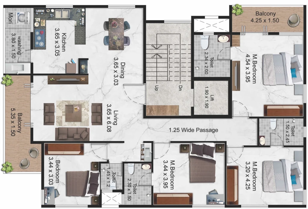4 BHK Flat in Prasad Kaivalya Heights in Gangapur Road, Nashik - Image 915096