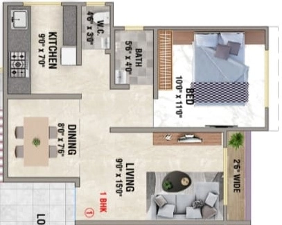 1 BHK Flat in Nirman Ganesh Prasad in Kalyan West, Thane - Image 915100
