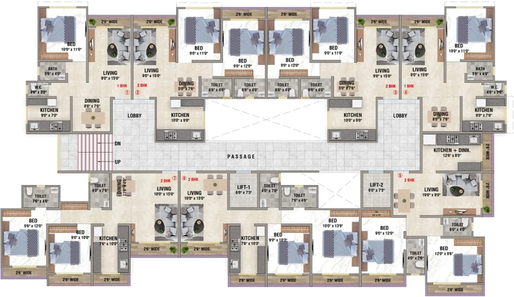 Floor Plan of Nirman Ganesh Prasad in Kalyan West, Thane - Image 396512