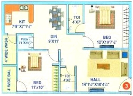 2 BHK Flat in Venkatsai Residency in Hastinapuram, Hyderabad - Image 914490