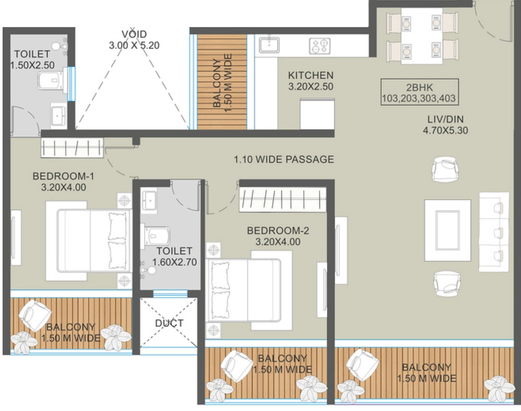 2 BHK Flat in MVR Palmeira Grove in Thivim, Goa - Image 915104
