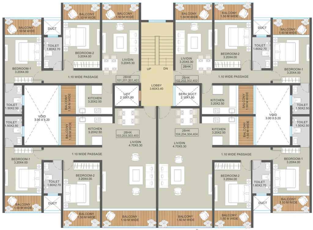 Floor Plan of MVR Palmeira Grove in Thivim, Goa - Image 396520