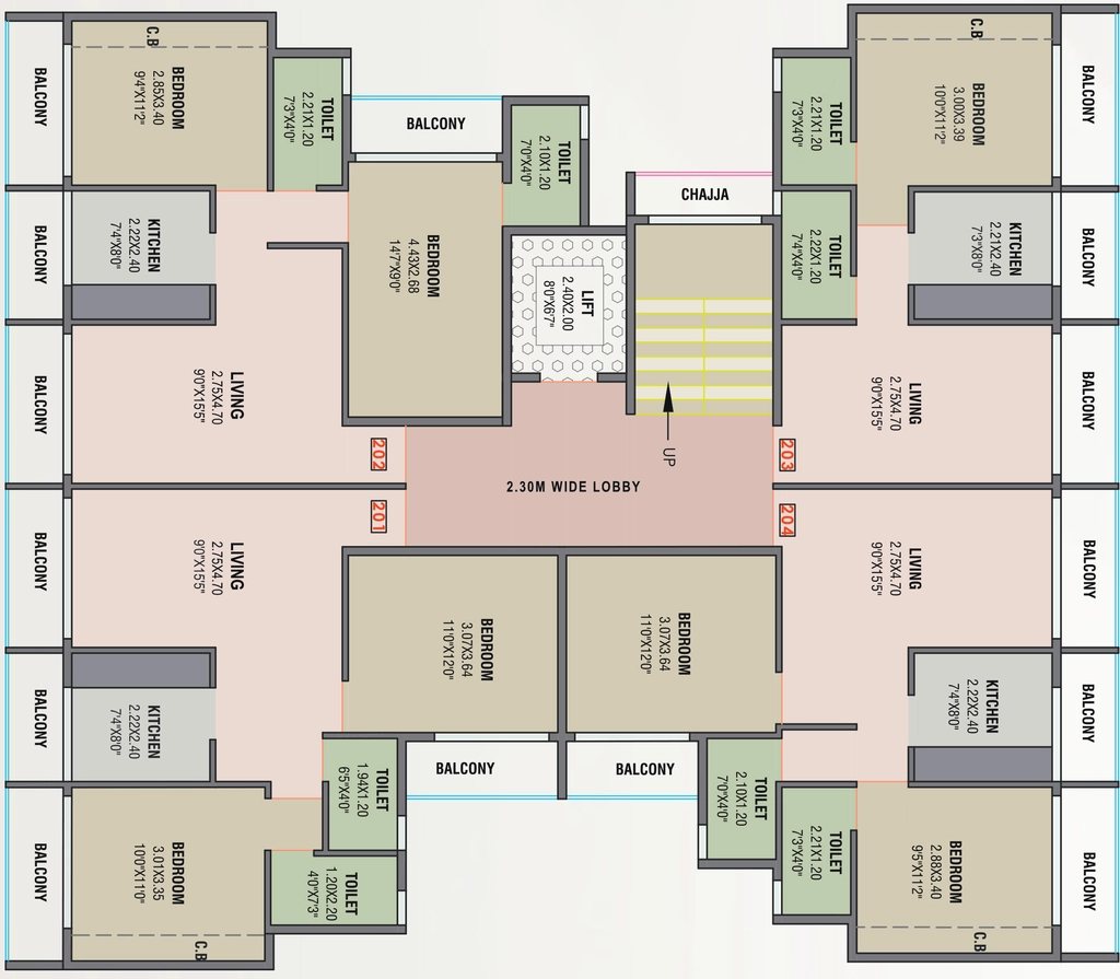Floor Plan of Bramharaj Orchid in Airoli, Navi Mumbai - Image 396446