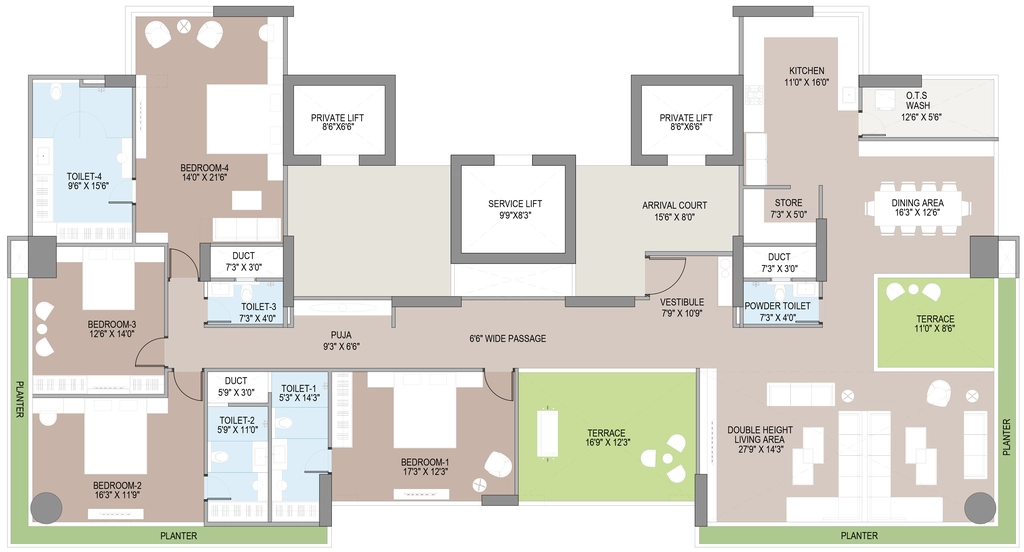 4 BHK Penthouse in Aristo Amaya in Gota, Ahmedabad - Image 914785