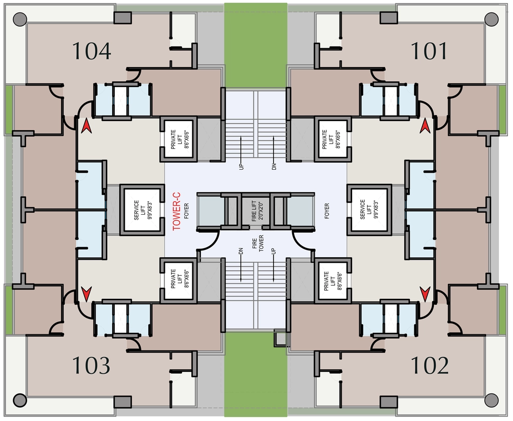 Floor Plan of Aristo Amaya in Gota, Ahmedabad - Image 395715