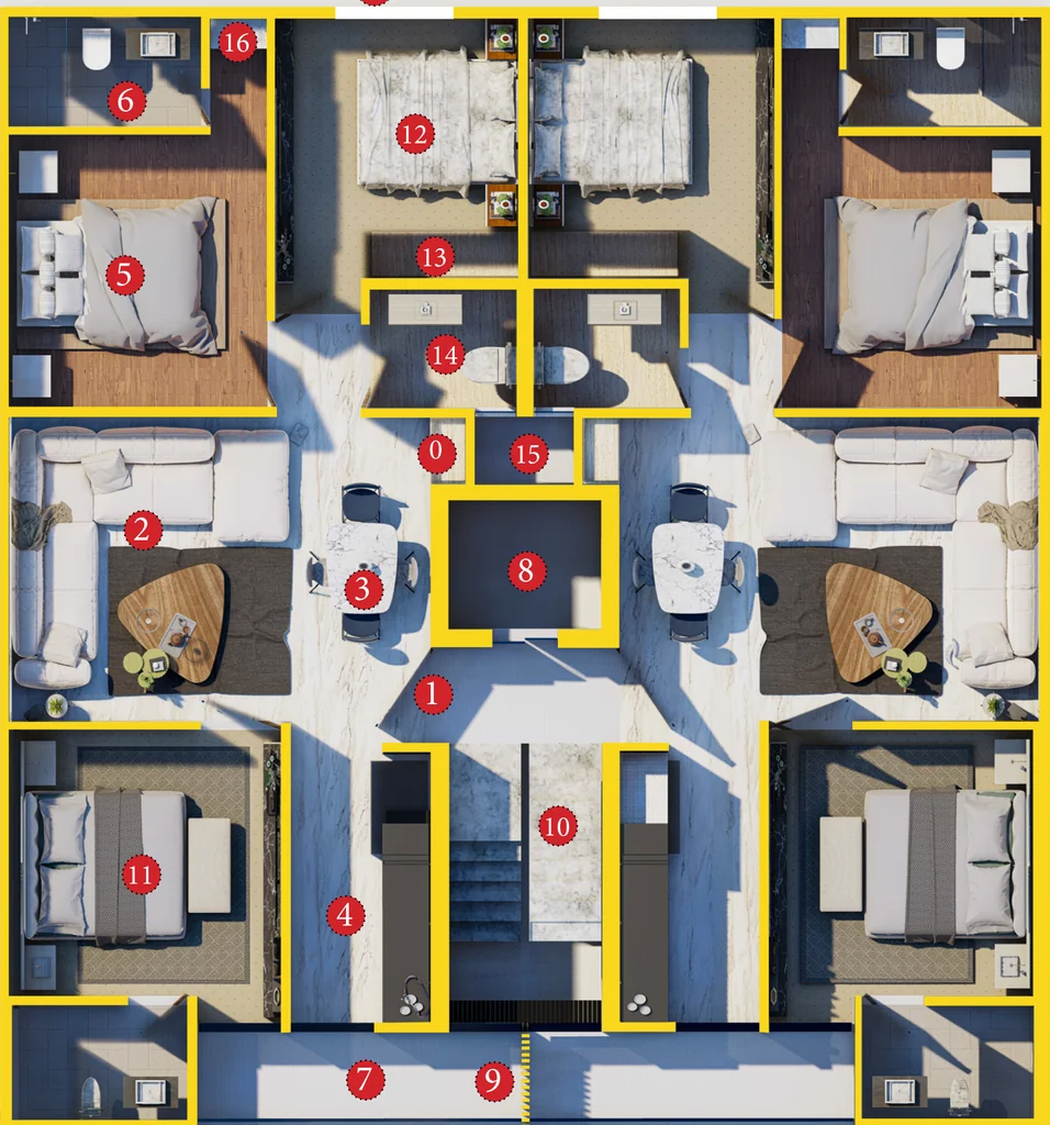 Floor Plan of Diametric DMX Residency in Crossings Republik, Ghaziabad - Image 395103