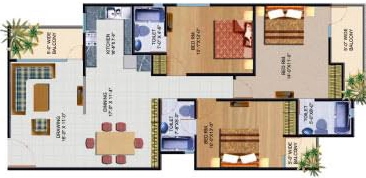 3 BHK Flat in Divyansh Fabio in Crossings Republik, Ghaziabad - Image 914524