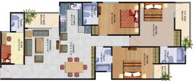 3 BHK Flat in Divyansh Fabio in Crossings Republik, Ghaziabad - Image 914525