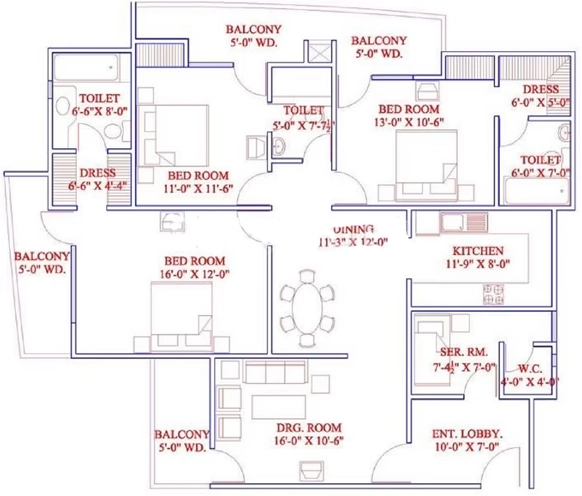 2 BHK Flat in Dreamland The Willows in Crossings Republik, Ghaziabad - Image 914528