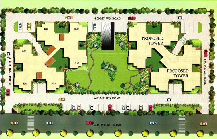 Master Plan of KSN Golf Greens in Crossings Republik, Ghaziabad - Image 395140