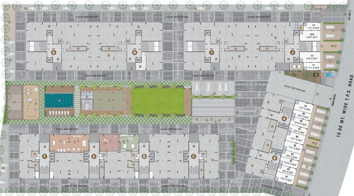 Master Plan of Sun Footprints in Shela, Ahmedabad - Image 123155