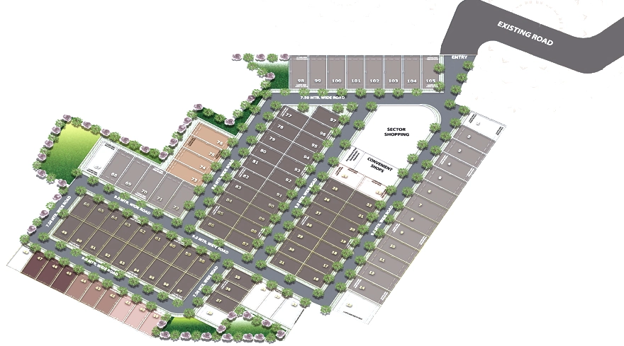 Master Plan of Panchsheel Park in Crossings Republik, Ghaziabad - Image 395151