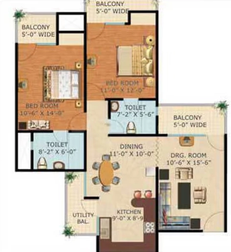 2 BHK Flat in Sam Clement City in Crossings Republik, Ghaziabad - Image 914541