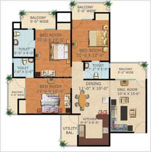 3 BHK Flat in Sam Clement City in Crossings Republik, Ghaziabad - Image 914542