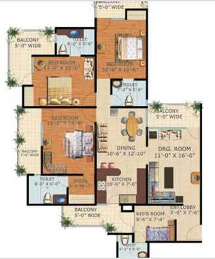 3 BHK Flat in Sam Clement City in Crossings Republik, Ghaziabad - Image 914543