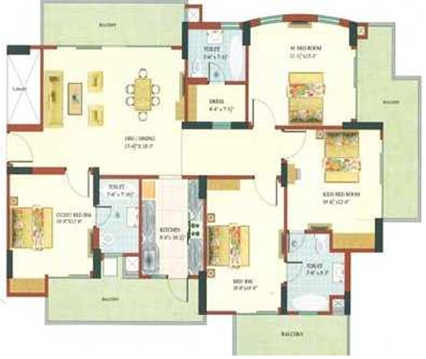 4 BHK Flat in Sam Residency in Crossings Republik, Ghaziabad - Image 914544