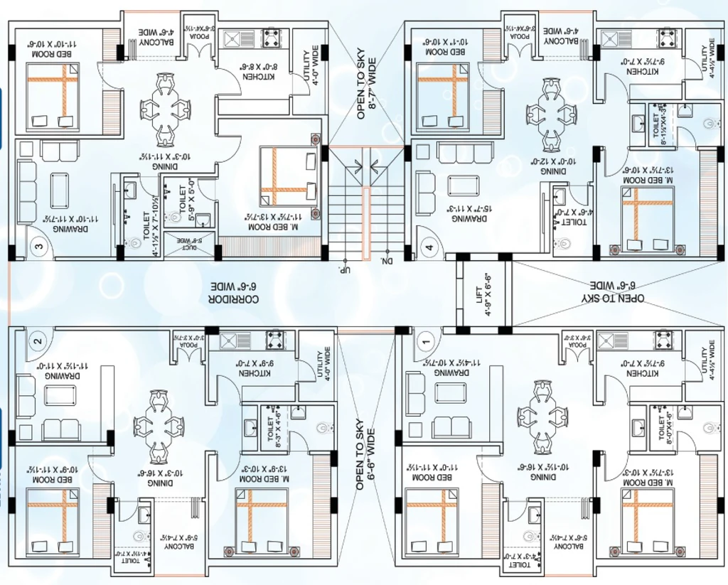 Floor Plan of Sri Sai Shiva Shankar Residency in Hastinapuram, Hyderabad - Image 395222