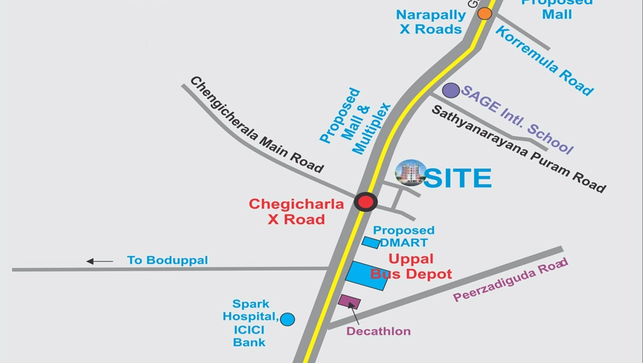 Location of Thirumala Ashok Arcade - Image 395581