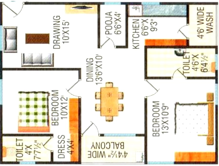 2 BHK Flat in Vinayaka Sai Satya Nilayam in Boduppal, Hyderabad - Image 914635