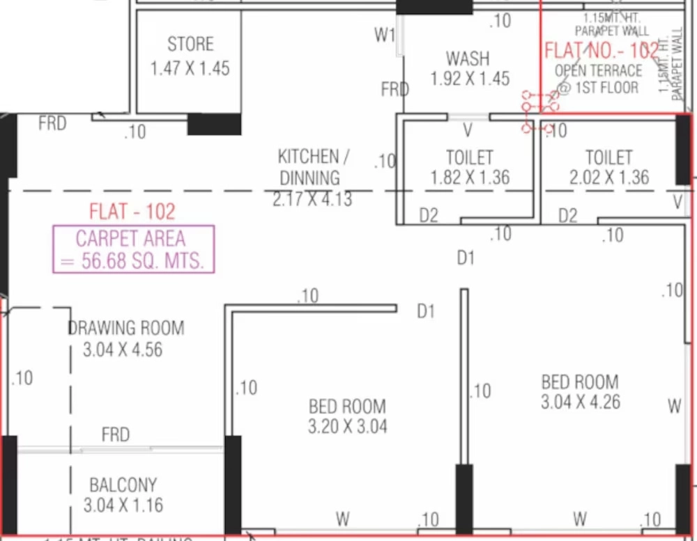 2 BHK Flat in Adidev Solo Square in Nava Vadaj, Ahmedabad - Image 914568