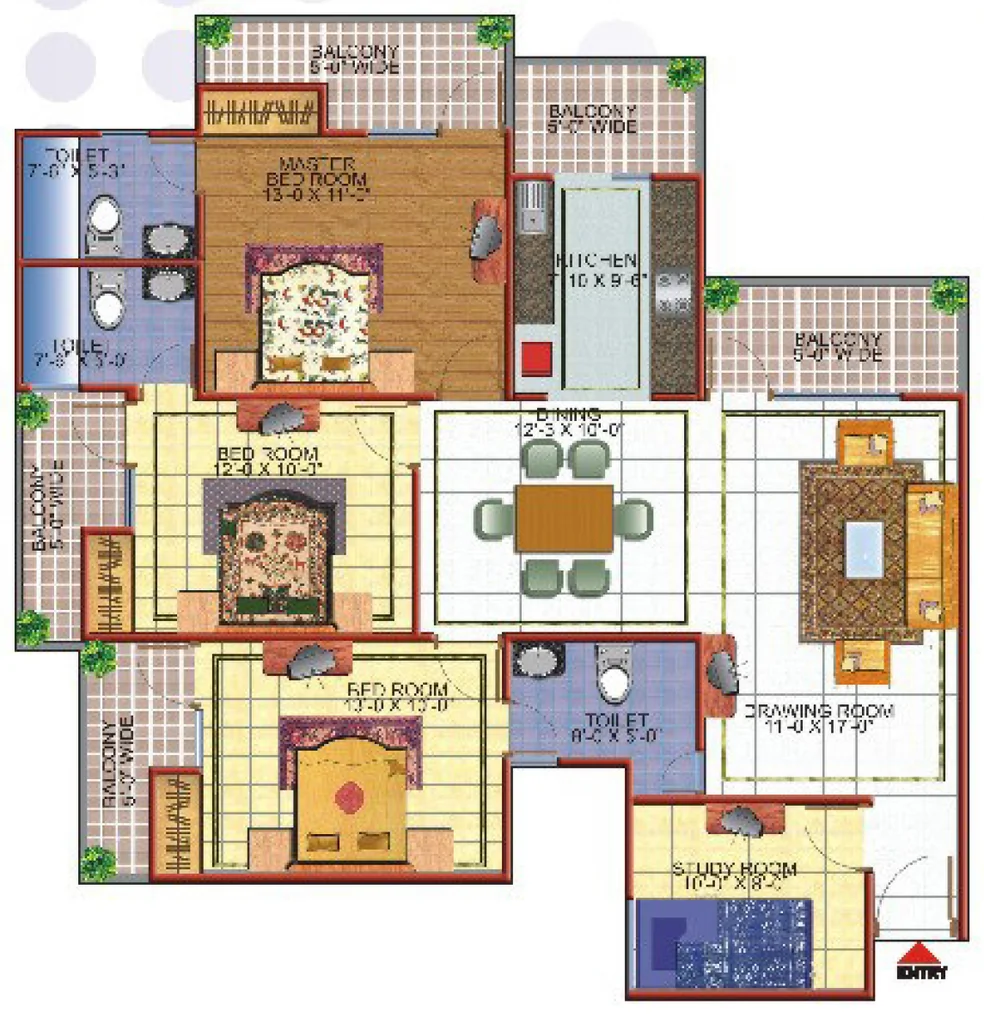 3 BHK Flat in Skytech Merion Residency in Crossings Republik, Ghaziabad - Image 914579