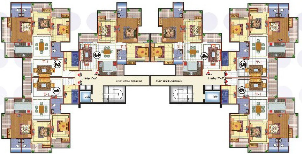 Floor Plan of Skytech Merion Residency in Crossings Republik, Ghaziabad - Image 395238