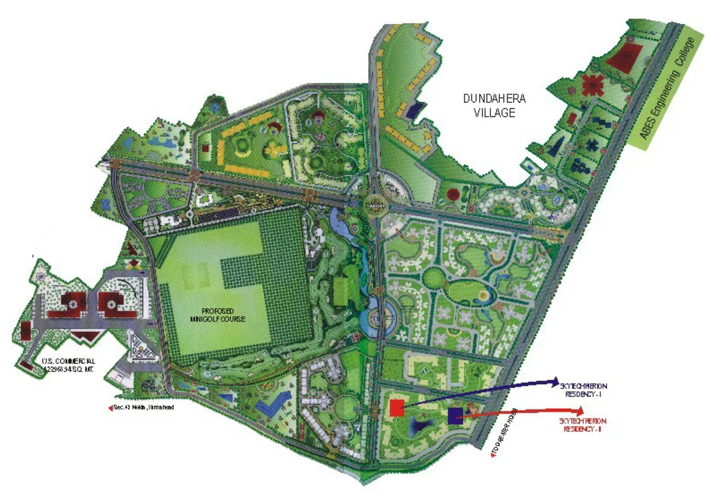 Master Plan of Skytech Merion Residency in Crossings Republik, Ghaziabad - Image 395239