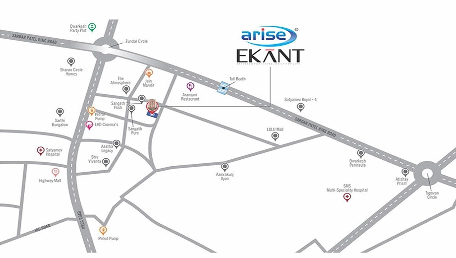 Location of Commercial Arise Ekant - Image 395243