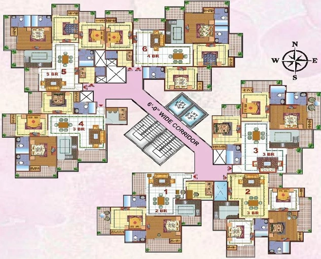 Floor Plan of Skytech Merion Residency Phase 2 in Crossings Republik, Ghaziabad - Image 395274