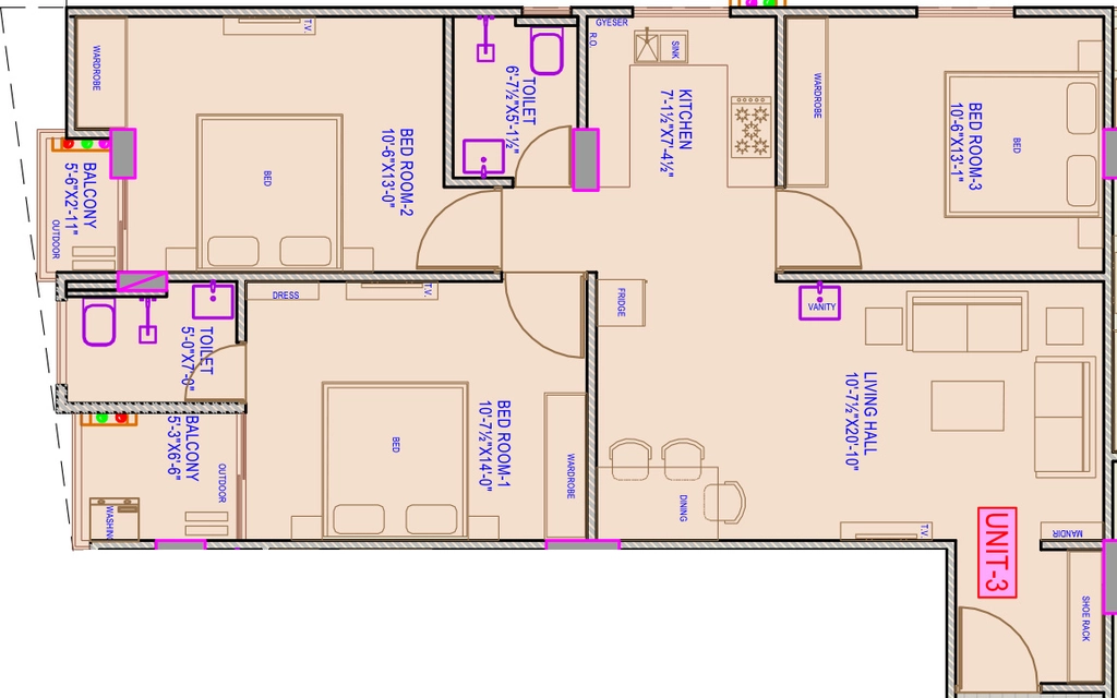 3 BHK Flat in Turban Ecoworld 3 in Kanakpura, Jaipur - Image 914824