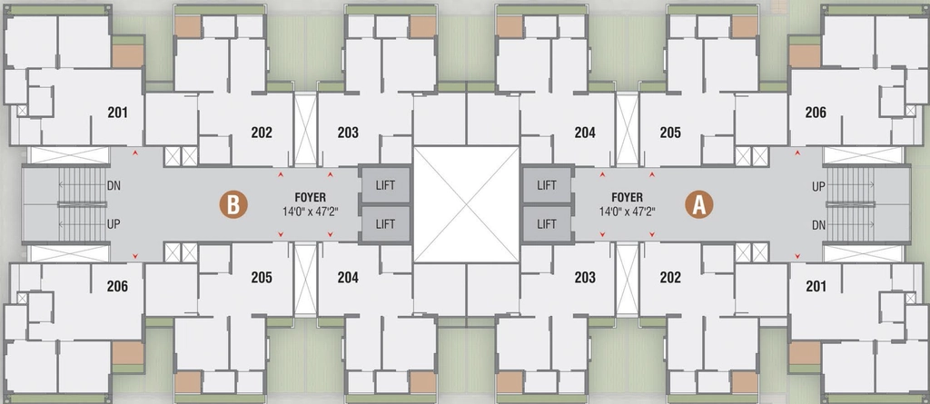 Floor Plan of Karnavati Elysium in New Maninagar, Ahmedabad - Image 395317
