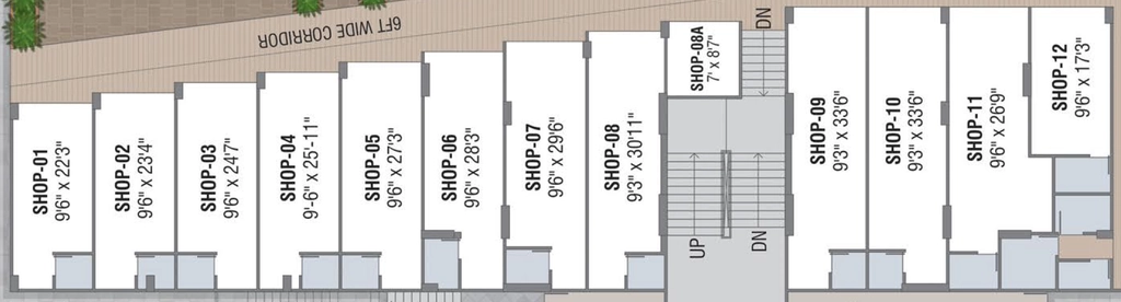 Floor Plan of Commercial Kavish Karnavati Elysium in New Maninagar, Ahmedabad - Image 395336
