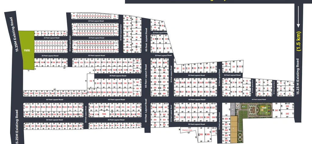 Master Plan of Greenfield Fairland in Chettipalayam, Coimbatore - Image 395331