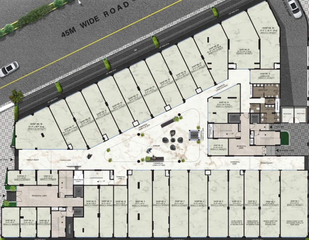 Floor Plan of Commercial Arvel Zenith Heights in Mahim Road, Palghar - Image 395774
