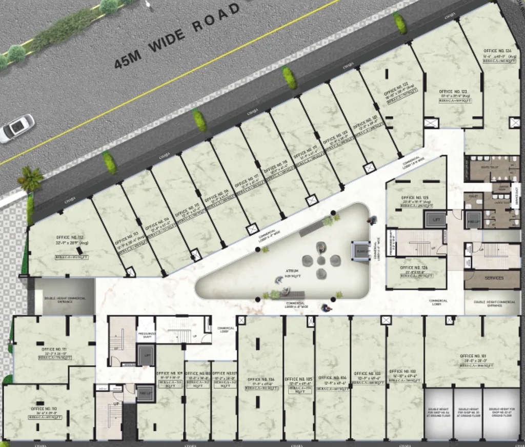 Floor Plan of Commercial Arvel Zenith Heights in Mahim Road, Palghar - Image 395773