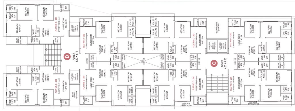 Floor Plan of Kautilya Two 20 in Shilaj, Ahmedabad - Image 395342