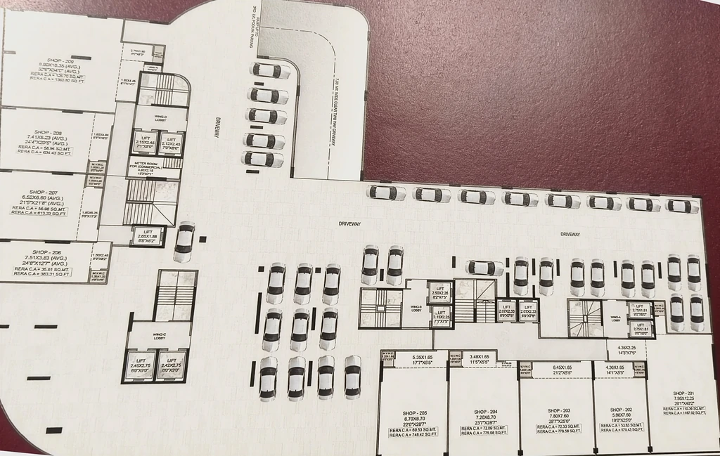 Floor Plan of Commercial Sahakar The Vibe in Kandivali West, Mumbai - Image 397871