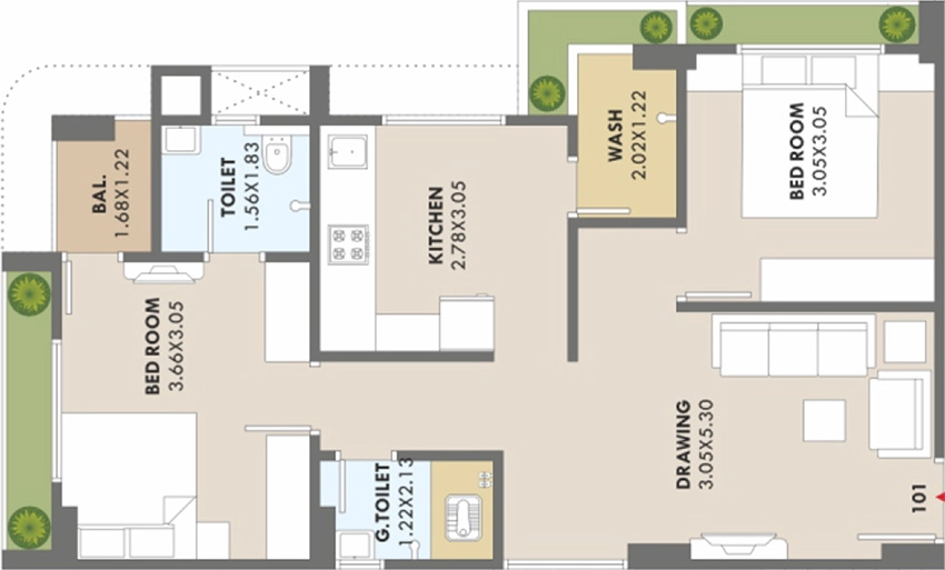 2 BHK Flat in Shabana Khyber Heights in Vatva, Ahmedabad - Image 914624