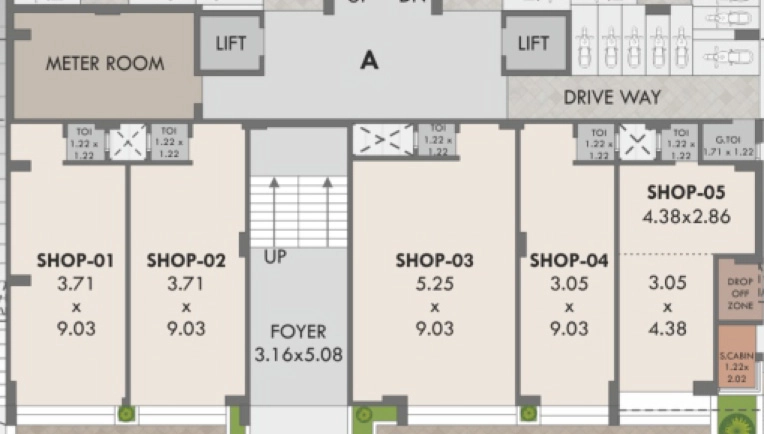 Floor Plan of Commercial Shabana Khyber Heights in Vatva, Ahmedabad - Image 395367