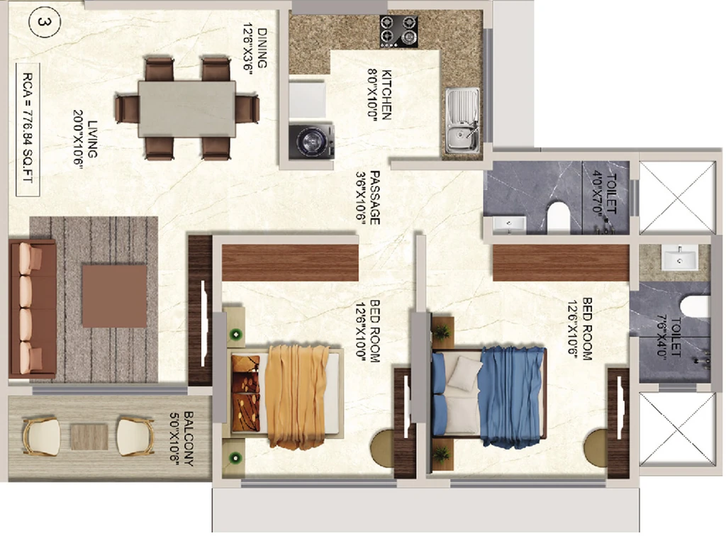 2 BHK Flat in Relcon 103 West in Borivali West, Mumbai - Image 915439