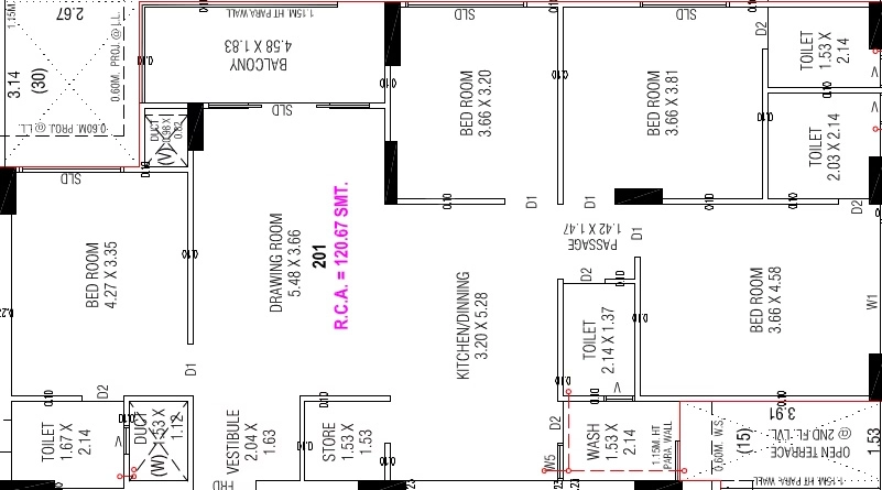 4 BHK Flat in Omkar Downtown in Nikol, Ahmedabad - Image 914633