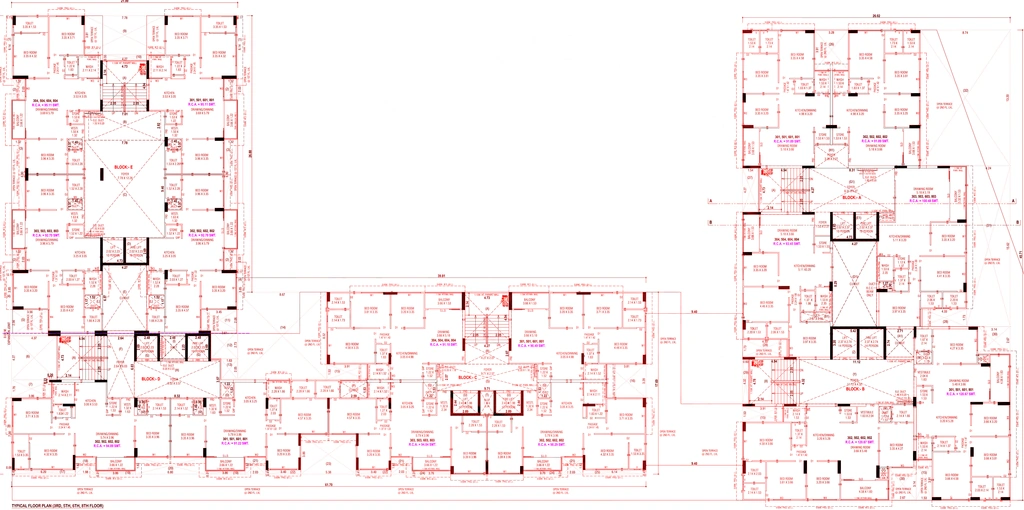 Floor Plan of Omkar Downtown in Nikol, Ahmedabad - Image 395375