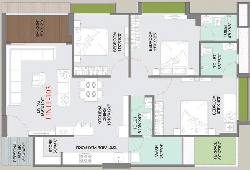 3 BHK Flat in Shlok Amaltas in Jagatpur, Ahmedabad - Image 914653