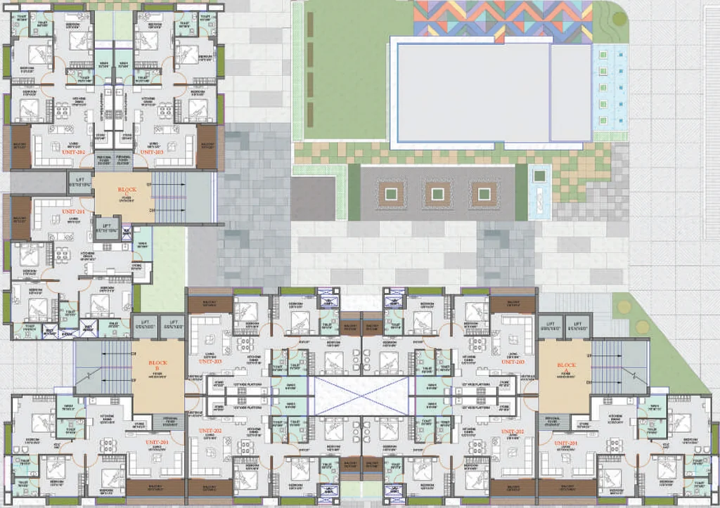 Floor Plan of Shlok Amaltas in Jagatpur, Ahmedabad - Image 395414