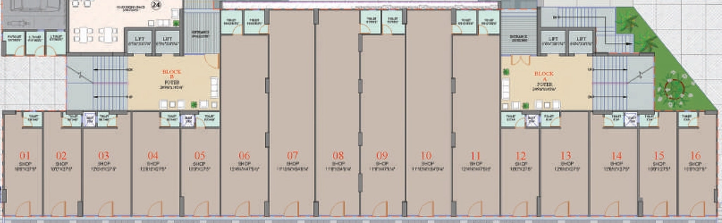 Floor Plan of Commercial Shlok Amaltas in Jagatpur, Ahmedabad - Image 395419