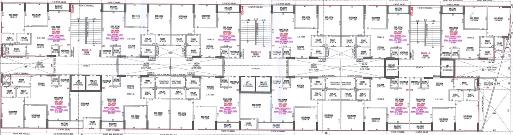 Floor Plan of Shree Paris Prime in Vinzol, Ahmedabad - Image 395424